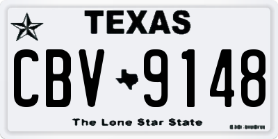 TX license plate CBV9148