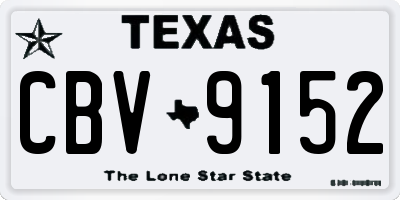 TX license plate CBV9152
