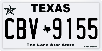 TX license plate CBV9155
