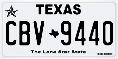 TX license plate CBV9440