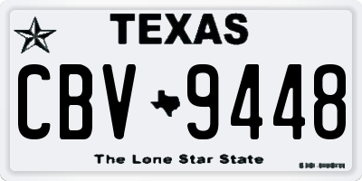 TX license plate CBV9448