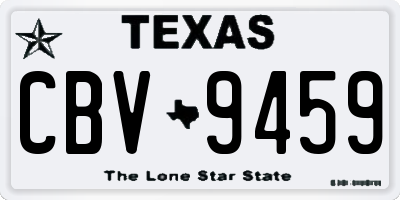 TX license plate CBV9459