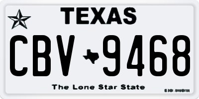 TX license plate CBV9468