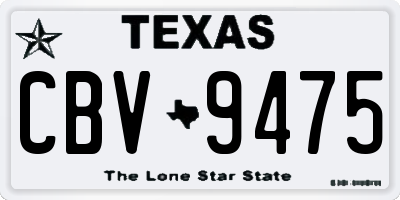 TX license plate CBV9475