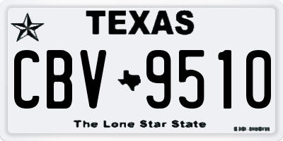 TX license plate CBV9510