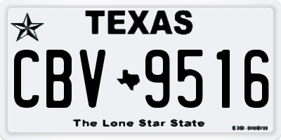 TX license plate CBV9516