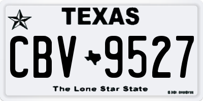 TX license plate CBV9527