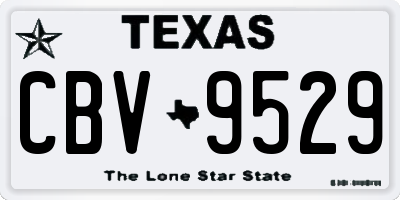 TX license plate CBV9529