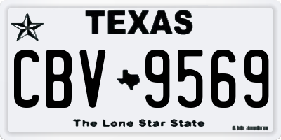 TX license plate CBV9569