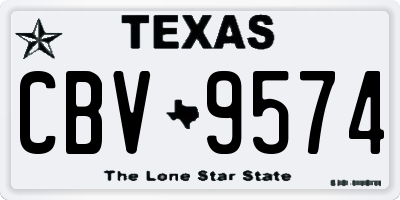 TX license plate CBV9574