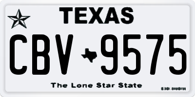 TX license plate CBV9575
