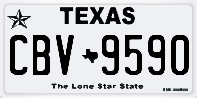 TX license plate CBV9590