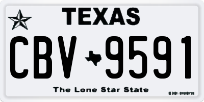 TX license plate CBV9591