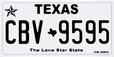 TX license plate CBV9595
