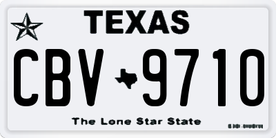 TX license plate CBV9710