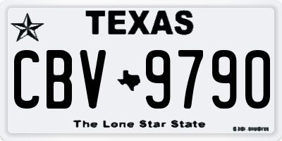 TX license plate CBV9790