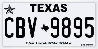 TX license plate CBV9895