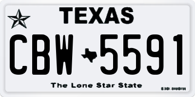 TX license plate CBW5591
