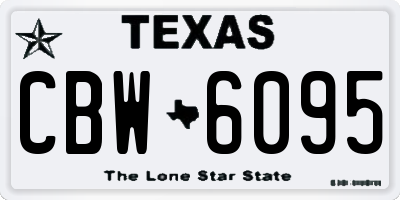 TX license plate CBW6095