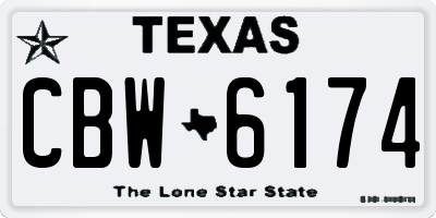 TX license plate CBW6174