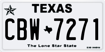 TX license plate CBW7271