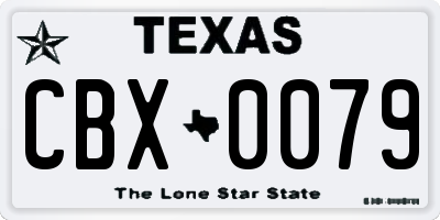 TX license plate CBX0079
