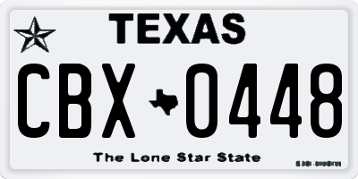 TX license plate CBX0448