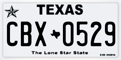 TX license plate CBX0529