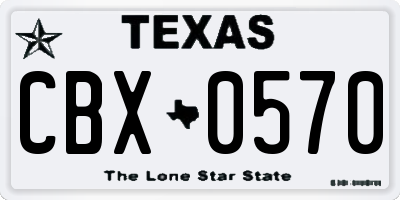TX license plate CBX0570