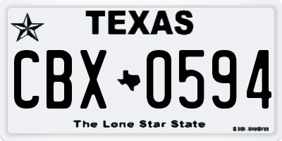 TX license plate CBX0594