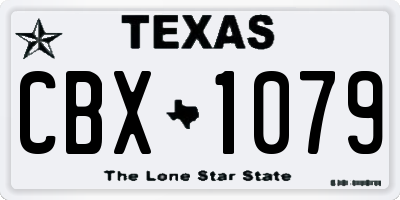 TX license plate CBX1079