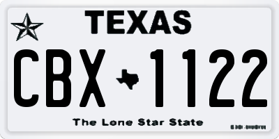 TX license plate CBX1122