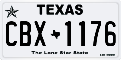 TX license plate CBX1176