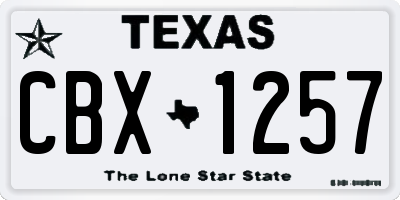 TX license plate CBX1257