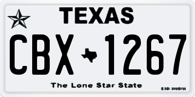 TX license plate CBX1267
