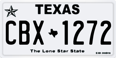 TX license plate CBX1272