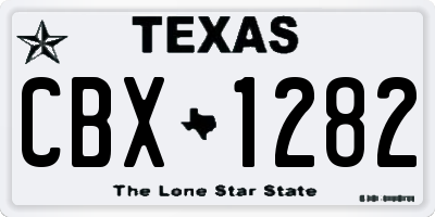 TX license plate CBX1282