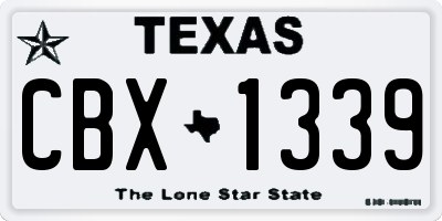 TX license plate CBX1339