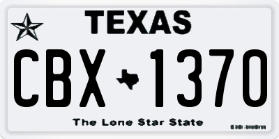 TX license plate CBX1370