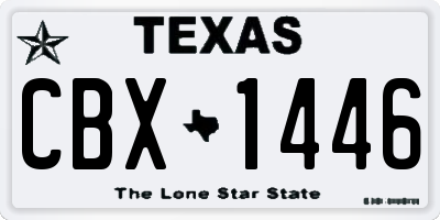 TX license plate CBX1446