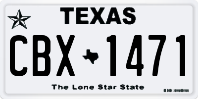 TX license plate CBX1471