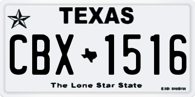 TX license plate CBX1516
