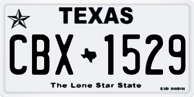 TX license plate CBX1529