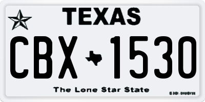 TX license plate CBX1530