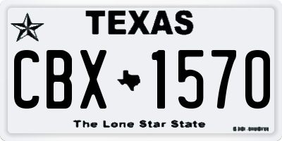 TX license plate CBX1570