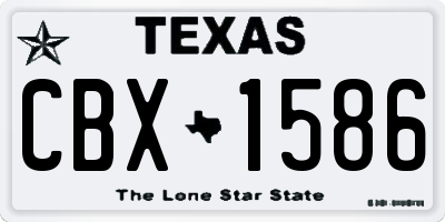 TX license plate CBX1586