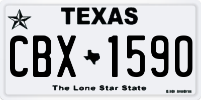 TX license plate CBX1590