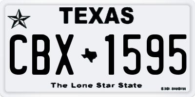 TX license plate CBX1595