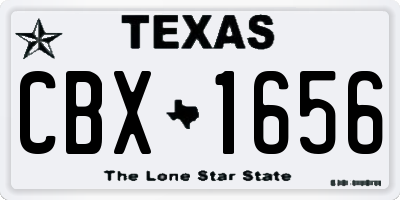 TX license plate CBX1656