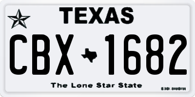 TX license plate CBX1682